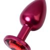 Metal Anal Plug, Metal, kırmızı, kırmızı kristalli, 7,2 cm, Ø2,8 cm, 50 g 6