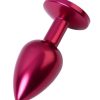 Metal Anal Plug, Metal, kırmızı, kırmızı kristalli, 7,2 cm, Ø2,8 cm, 50 g 7