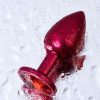 Metal Anal Plug, Metal, kırmızı, kırmızı kristalli, 7,2 cm, Ø2,8 cm, 50 g 10