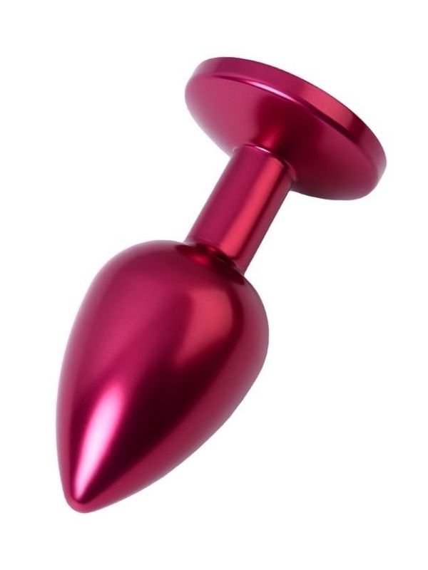 Metal Anal Plug, Metal, kırmızı, kırmızı kristalli, 7,2 cm, Ø2,8 cm, 50 g 2