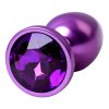 Metal Anal Plug, mor kristalli, 7,2 cm, Ø2,8 cm, 50 g 8