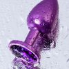 Metal Anal Plug, mor kristalli, 7,2 cm, Ø2,8 cm, 50 g 10