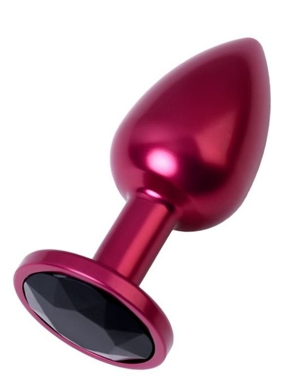 Metal Anal Tıkaç, Metal, kırmızı, siyah kristalli, 7,2 cm, Ø2,8 cm, 50 g 1