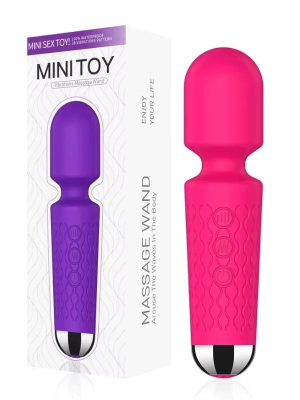 Mini Toy Wand Massager Şarjlı Vibratör - Pembe 1