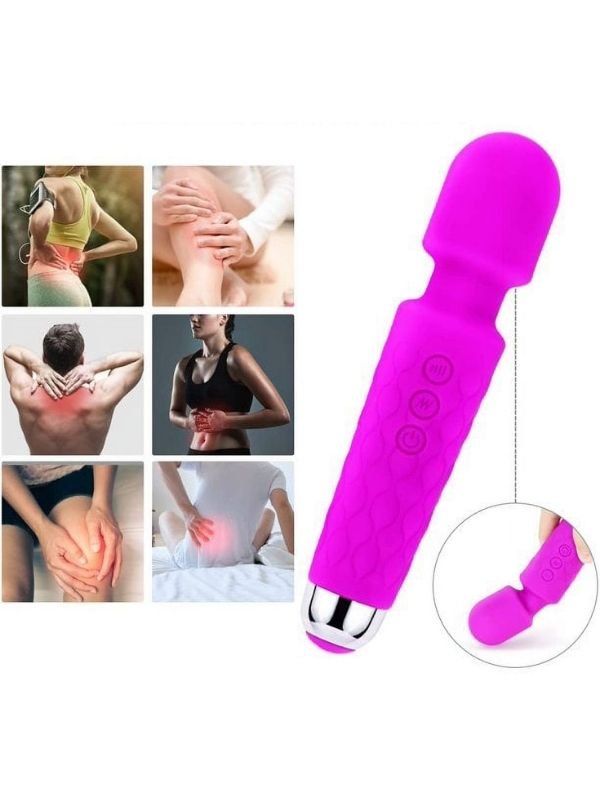 Mini Toy Wand Massager Şarjlı Vibratör - Pembe 3