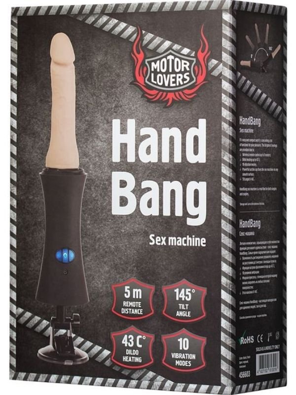 MotorLovers HandBang Uzaktan Kumandalı Şarjlı Isıtmalı Seks Makinesi Siyah 1