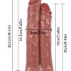 Noxxx 26,5cm Kahverengi Çiftli Dildo 10