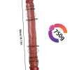 Noxxx 46cm Kahverengi Çift Taraflı Dildo 9