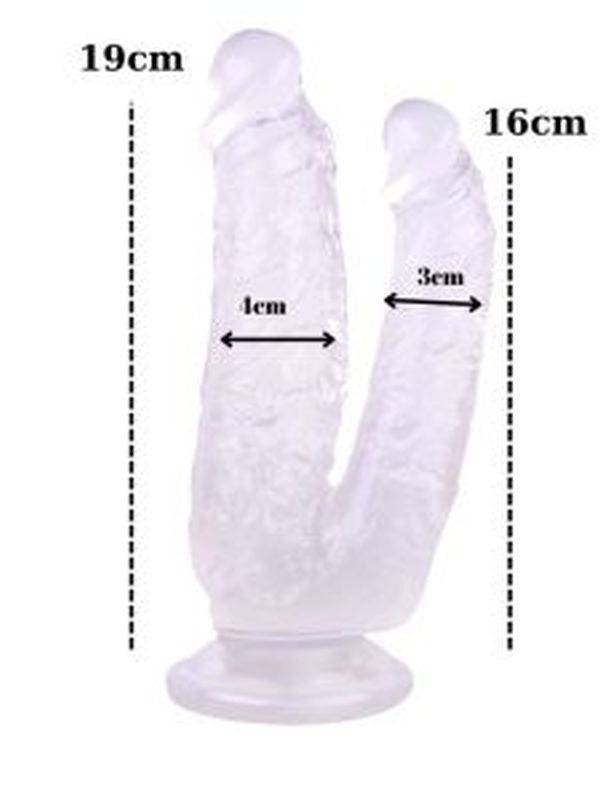 Noxxx 19cm Beyaz Çiftli Dildo 3
