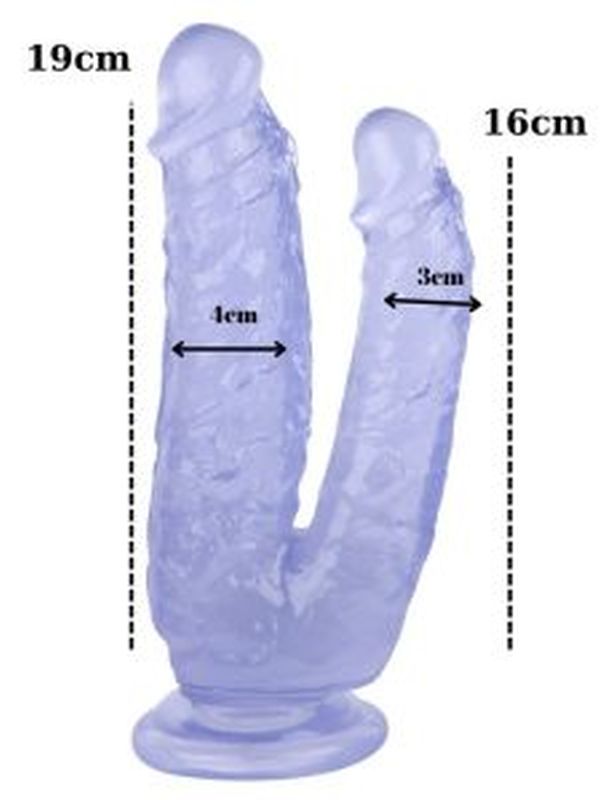 Noxxx 19cm Mor Çiftli Dildo 3