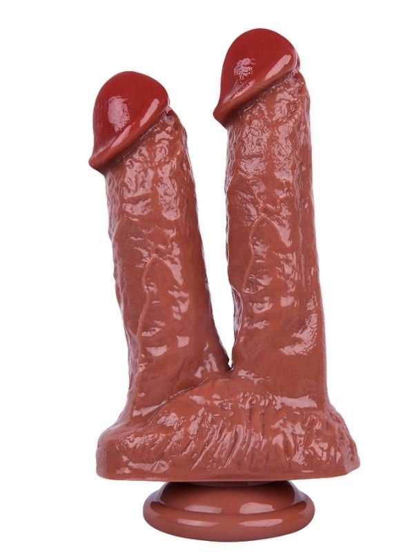 Noxxx 21cm Kahverengi Çiftli Dildo 1