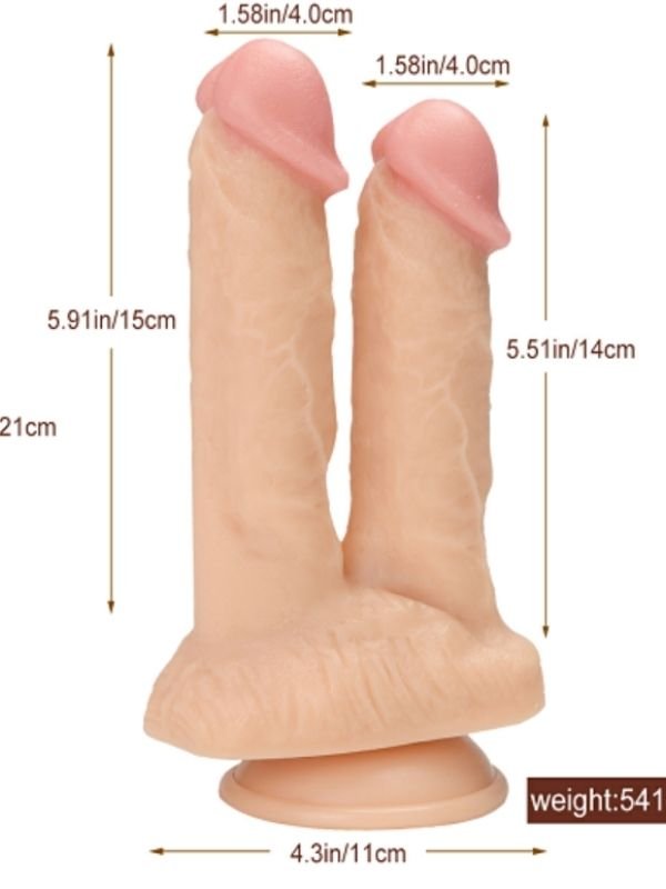 Noxxx 21cm Realistik Çiftli Dildo 5