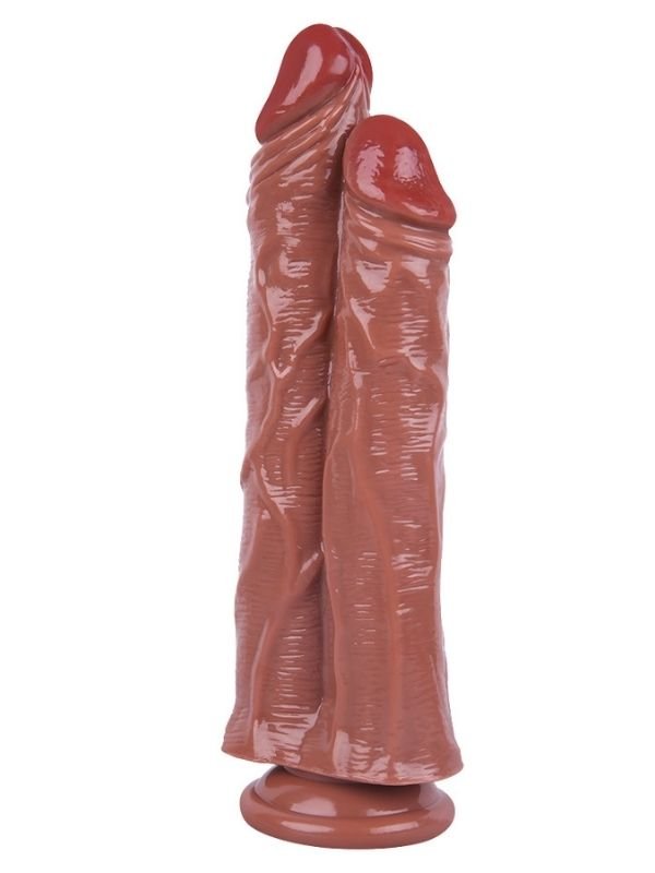 Noxxx 26,5cm Kahverengi Çiftli Dildo 3