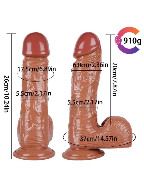 Noxxx 26cm Kahverengi Realistik Dildo 5