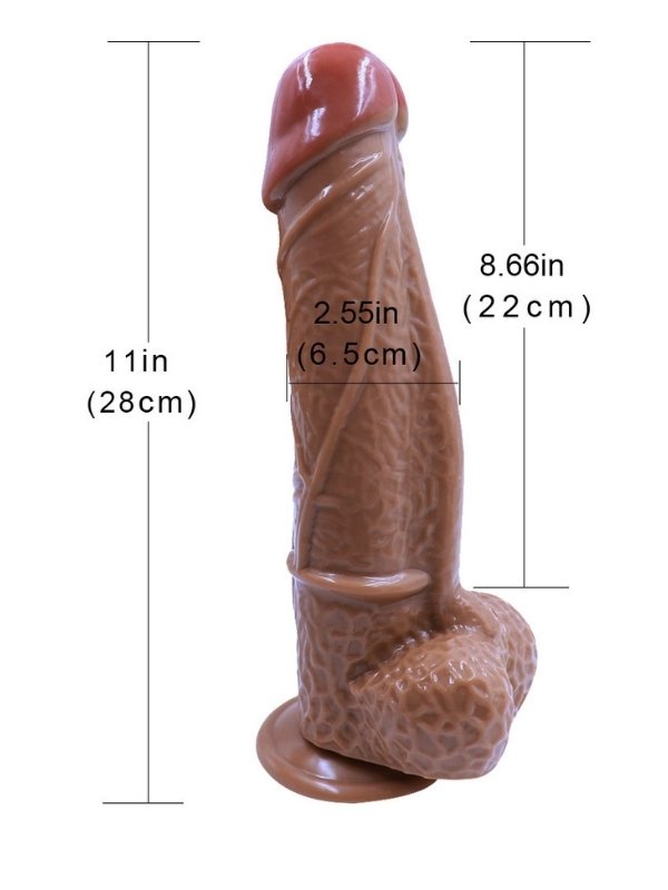 Noxxx 28cm Kahverengi Realistik Dildo 5