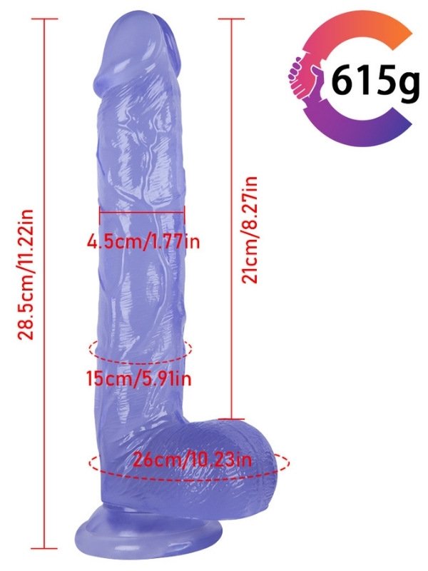 Noxxx 28cm Mavi Realistik Dildo 5