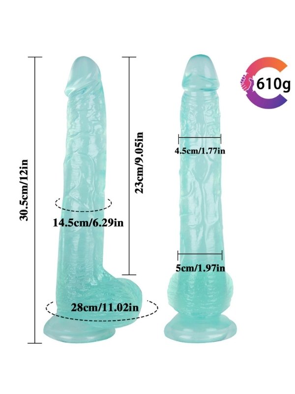 Noxxx 29,5cm Yeşil Realistik Dildo 5