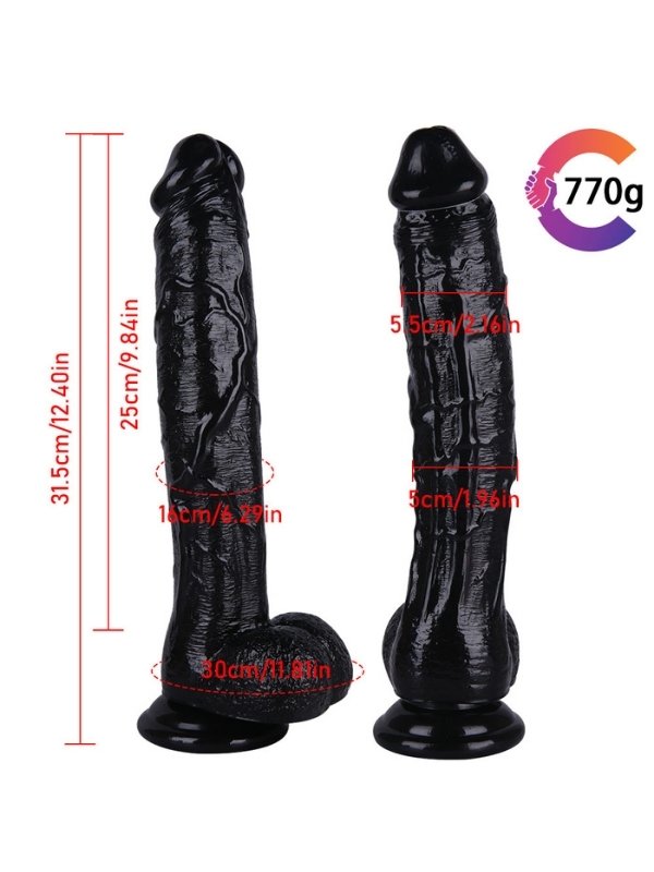 Noxxx 31,5cm Siyah Realistik Dildo 5