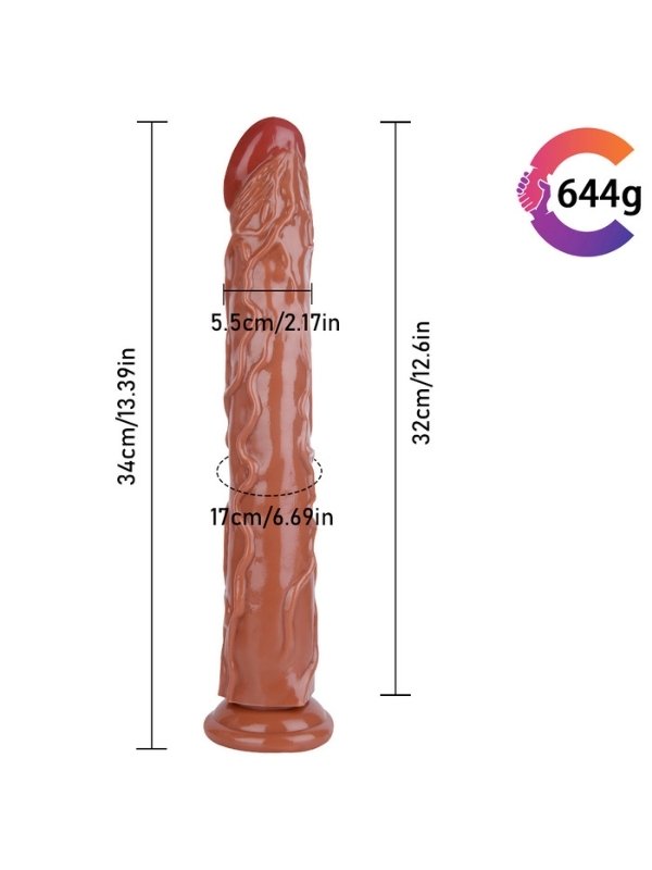 Noxxx 34cm Kahverengi Realistik Dildo 5
