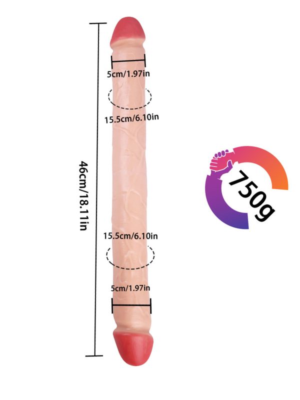 Noxxx 46cm Realistik Çift Taraflı Dildo 4