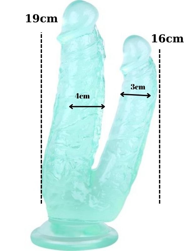 Noxxx19cm Yeşil Çiftli Dildo 3