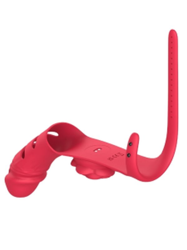 Parmak takılabilir fiziksel dildo + Gül Titreşimli 2'si 1 arada yeni tasarım parmak vibratörü 1