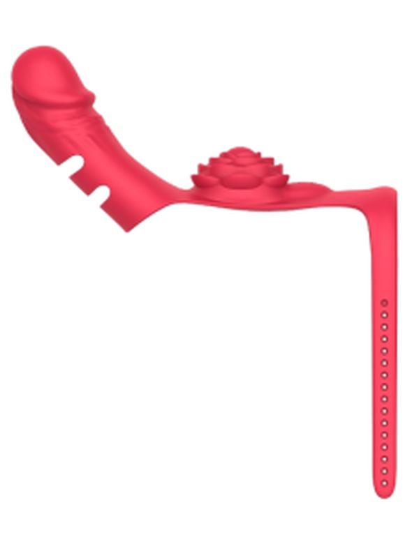 Parmak takılabilir fiziksel dildo + Gül Titreşimli 2'si 1 arada yeni tasarım parmak vibratörü 2