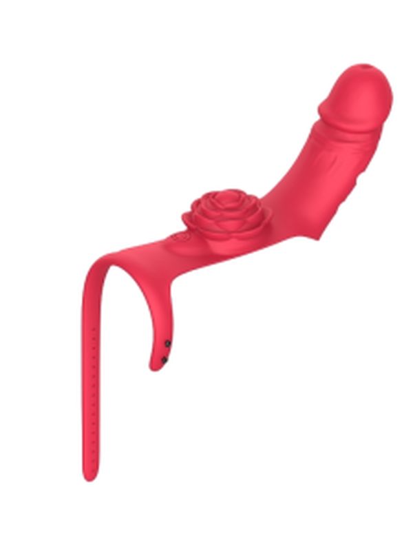 Parmak takılabilir fiziksel dildo + Gül Titreşimli 2'si 1 arada yeni tasarım parmak vibratörü 4