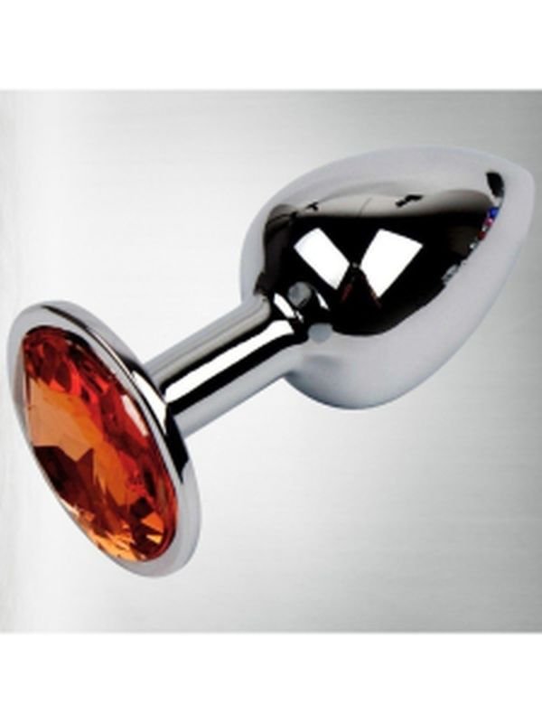 Paslanmaz Çelik Anal Plug Tıkaç Kırmızı Taşlı 1