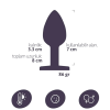 Paslanmaz Çelik Anal Plug Tıkaç Mor Taşlı 7