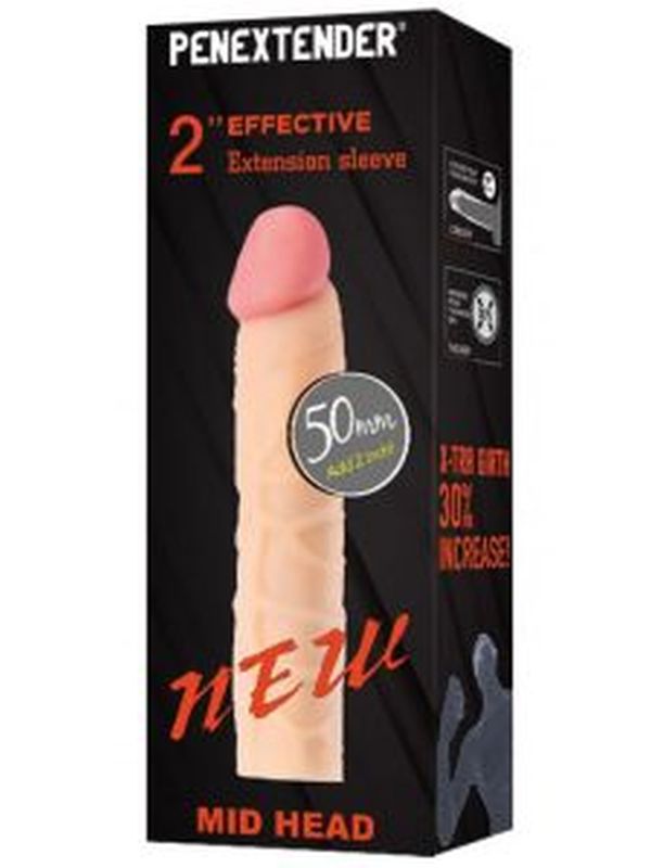 Penextender Mid Head 50mm Dolgulu Penis Kılıfı 2