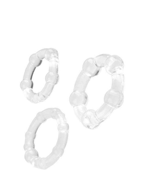 Penis Halka Seti TPE şeffaf 3,5/3/2 cm 1