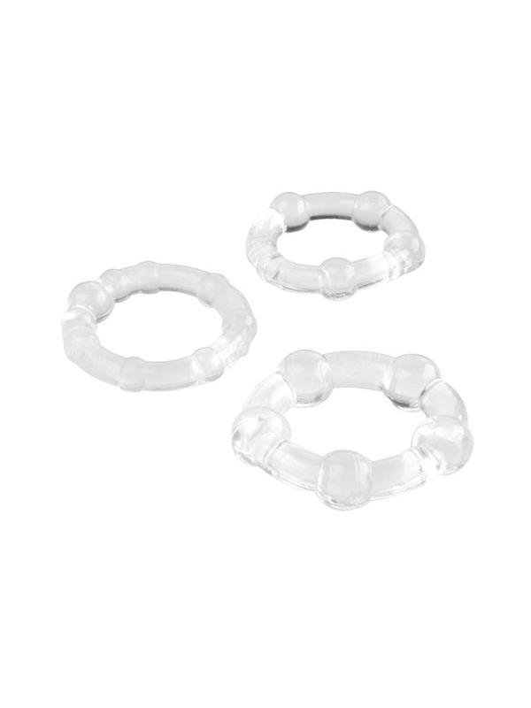 Penis Halka Seti TPE şeffaf 3,5/3/2 cm 2
