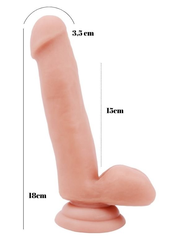 Philander 18cm Kıkırdaklı Gerçekçi Dildo 5