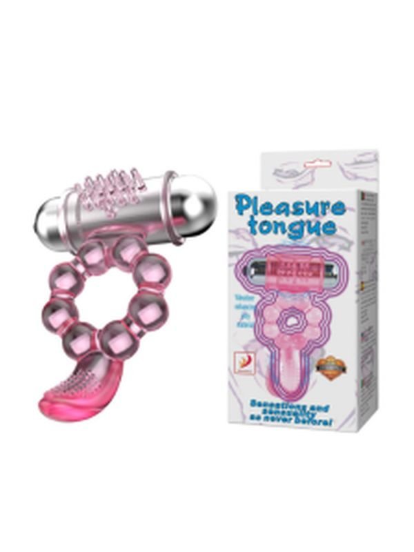 Plasure Tongue Titreşimli Klitoris Uyarıcılı Şeffaf Penis Kılıfı 5