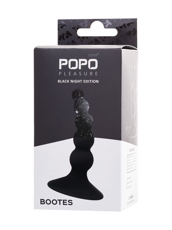 POPO Bootes Anal Plug silikon siyah 10 cm 5