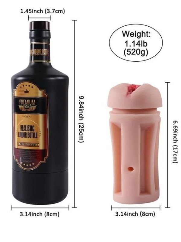Premium Product Liquor Bottle Likor Şişesi Tasarım Vajina Mastürbatör 2