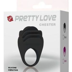 Pretty Love Chester Titreşimli Silikon Penis Halkası