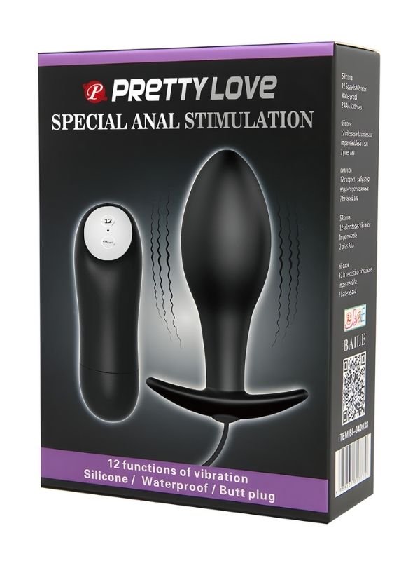 Pretty Love Special Anal Stimulation 12 Fonksiyon Kumandalı Titreşimli Anal Plug Tıkaç 1
