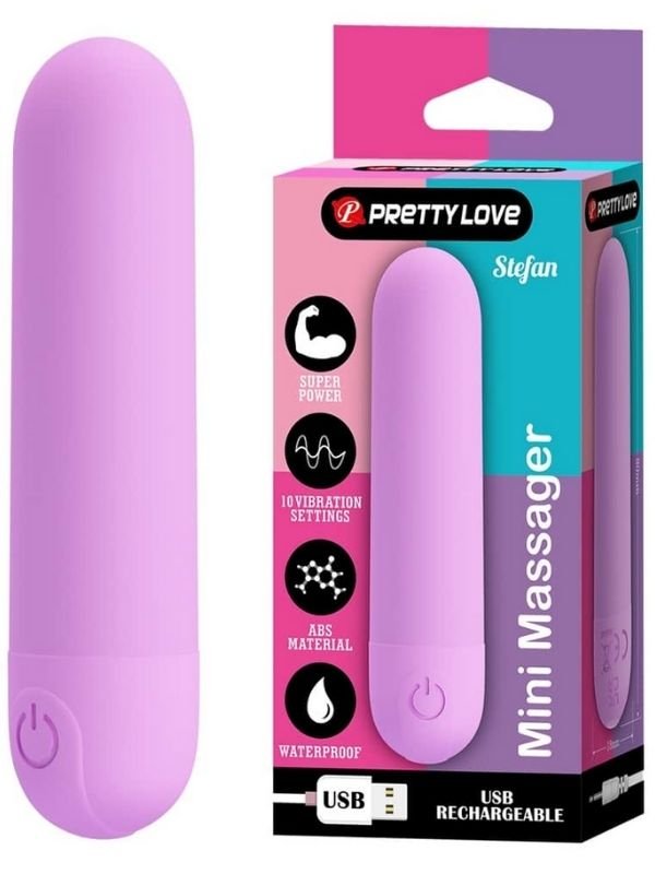 Pretty Love Stefan Mini Massager Bullet Vibratör Mor 1