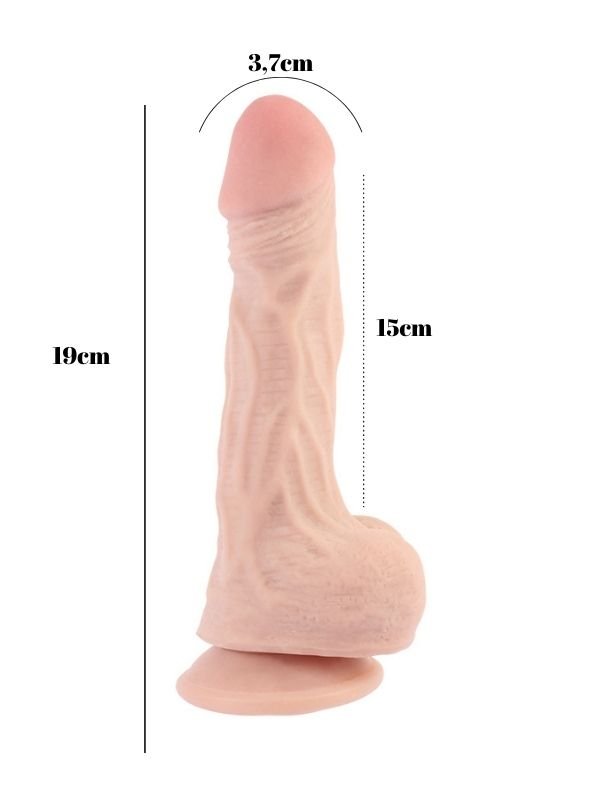 Rammer 19cm Kıkırdaklı Gerçekçi Dildo 5