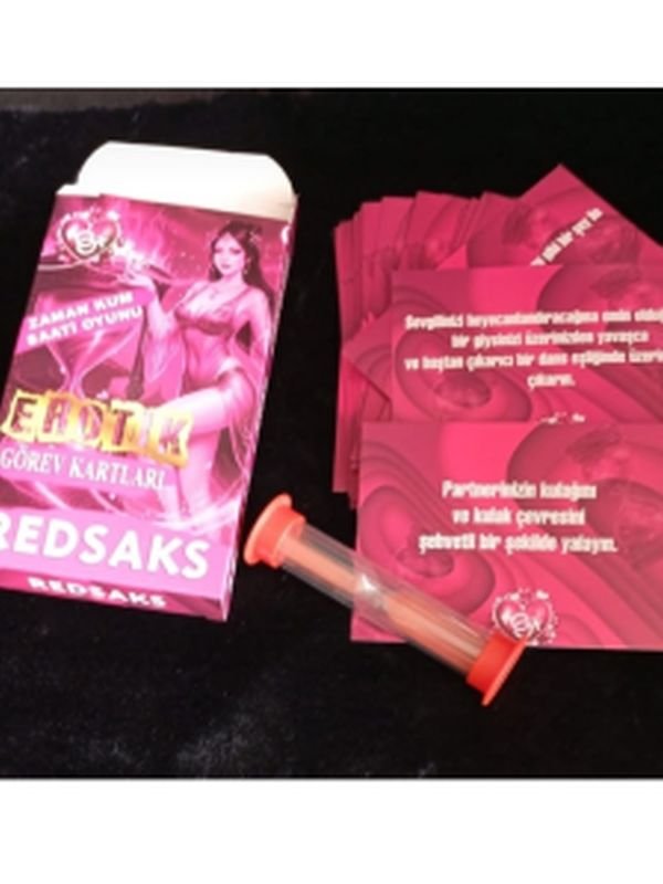 RedSaks Zaman Kum Saati Çiftler Oyunu – 1 Dakikalık Tutku ve Eğlence Görev Kartlarıyla Romantik Oyun Seti 2