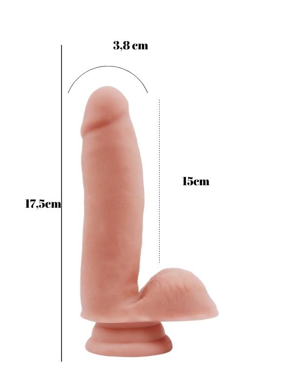 Sex Lure 17,5cm Kıkırdaklı Gerçekçi Dildo 5