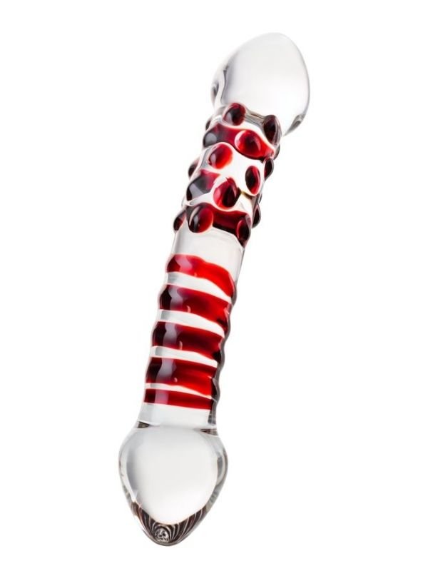 Sexus Çift Taraflı Cam Dildo 21 cm 1