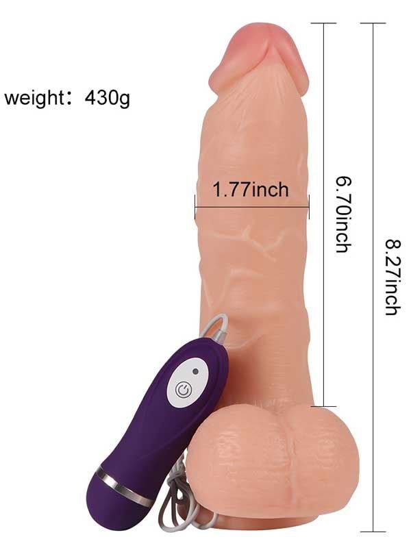 Shequ Adam Vibrating Realistik Vantuzlu Titreşimli Dildo 21 cm 2