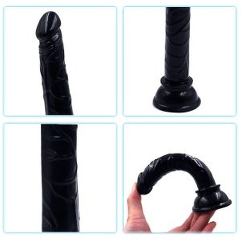 Siyah Renk Gerçekçi 15CM Anal Dildo 4