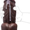 Siyah SuperLove Realistik Dual Density Dildo – 21 cm Güçlü Emme Tabanlı Vücut Dostu Silikon 6