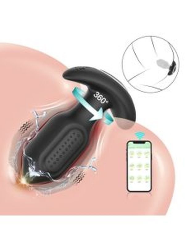 Sledgehammer Swing – Telefon Kontrollü Titreşimli Anal Plug (Siyah) 4