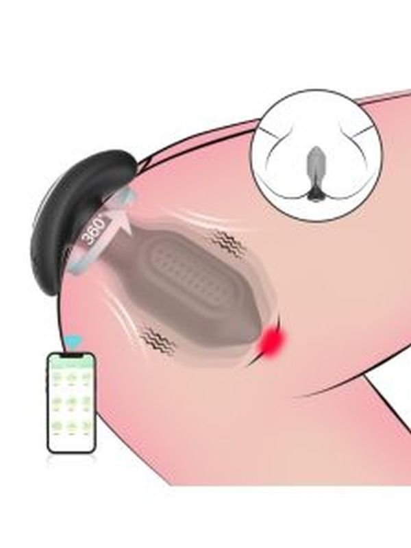 Sledgehammer Swing – Telefon Kontrollü Titreşimli Anal Plug (Siyah) 5
