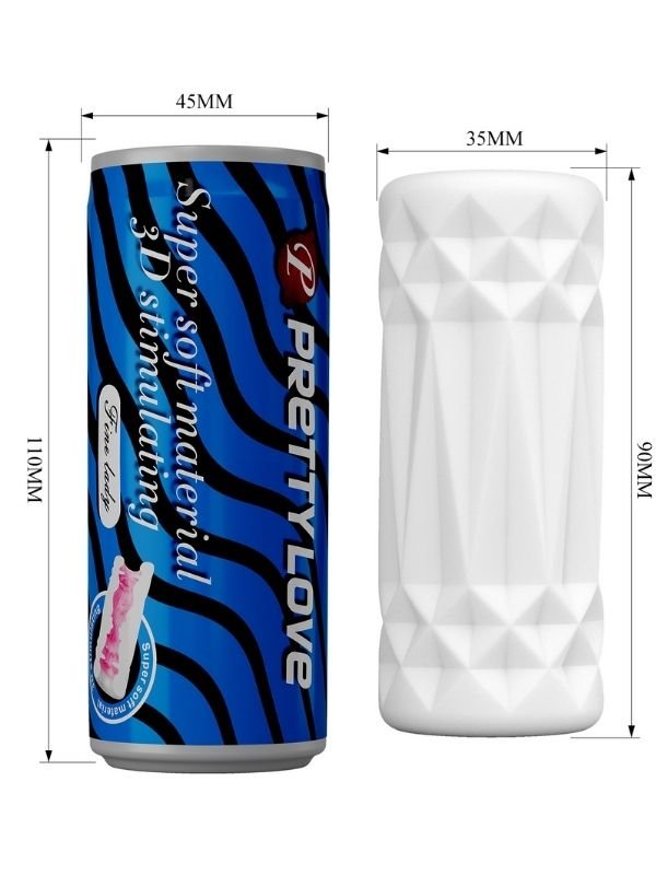 Super Soft Material 3d Stimulating Kola Kutusu Şeklinde Mastürbatör Mavi 2